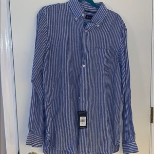 NWT RL Linen sz M button down